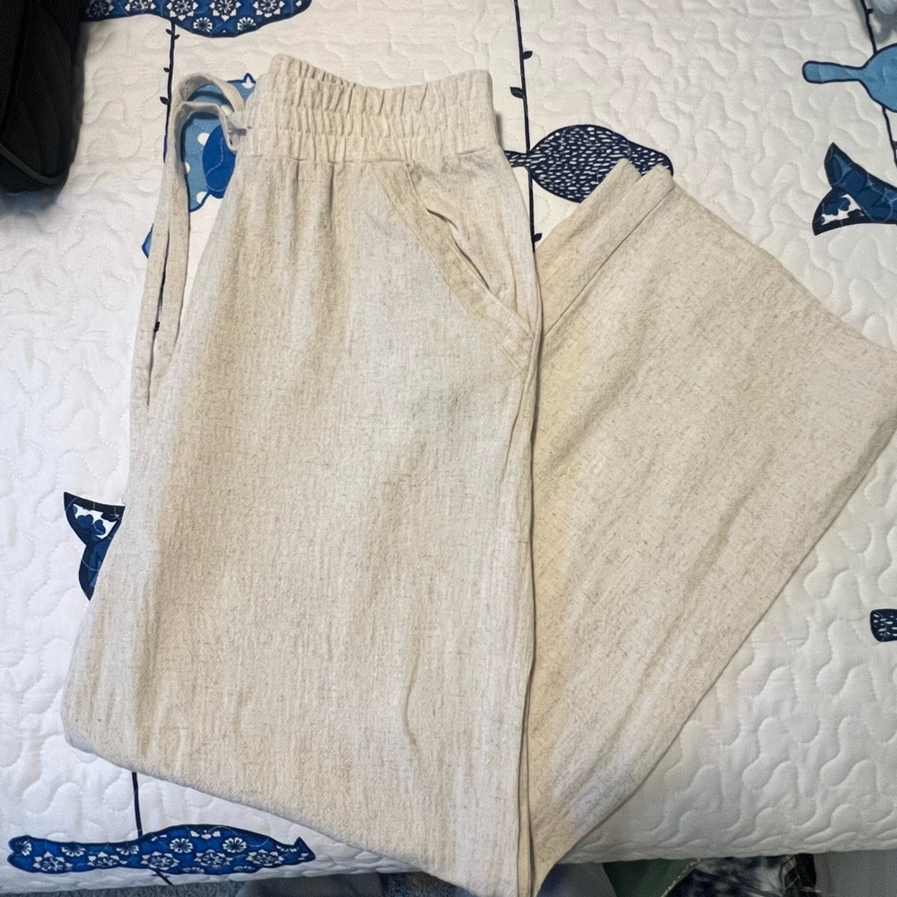 Sienna Sky Cream Linen Pants